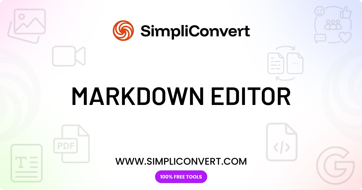 Markdown Editor Online - Free Markdown to PDF & Viewer | SimpliConvert
